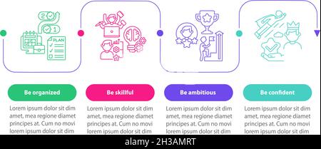 Worker traits vector infographic template Stock Vector