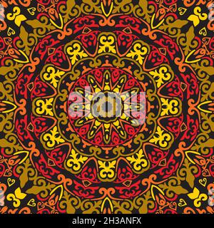 Seamless floral pattern. Ethnic Style Colorful ornamental decoration for different purposes. Stock Vector
