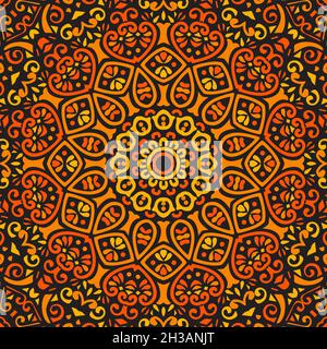 Seamless floral pattern. Ethnic Style Colorful ornamental decoration for different purposes. Stock Vector