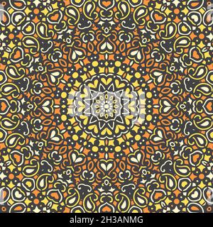 Seamless floral pattern. Ethnic Style Colorful ornamental decoration for different purposes. Stock Vector