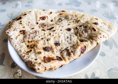 Traditional savory Turkish flatbread Gozleme. Stock Photo