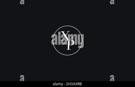 LETTERS XP LOGO DESIGN WITH NEGATIVE SPACE EFFECT FOR ILLUSTRATION USE Stock Vector