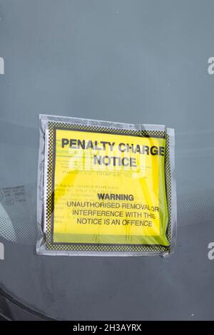 A parking ticket or penalty charge notice Stock Photo