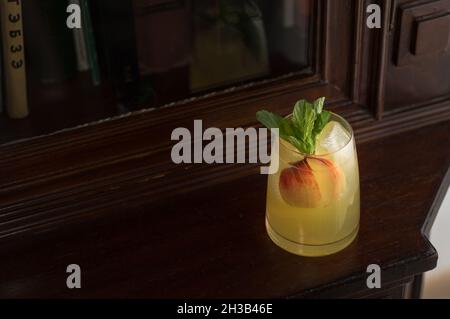 peach juice Stock Photo