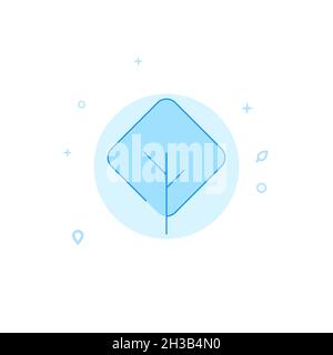 Diamond-shaped tree simple line icon. Tree sign isolated on white ...