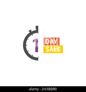 One day sale icon stopwatch timer Stock Vector
