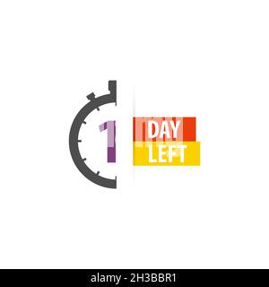 One day left icon sale stopwatch timer Stock Vector