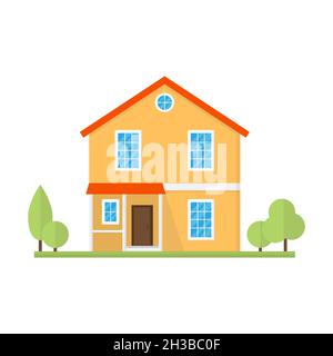 House building or home flat style. Stock Vector