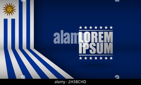 EPS10 Vector Patriotic Background with Uruguay flag colors. An element of impact for the use you want to make of it. Stock Vector