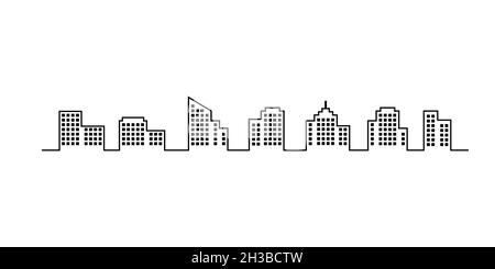 City line icon background simple design Stock Vector