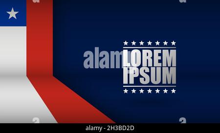 EPS10 Vector Patriotic Background with Chile flag colors. An element of impact for the use you want to make of it. Stock Vector