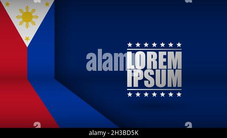 EPS10 Vector Patriotic Background with Philippines flag colors. An element of impact for the use you want to make of it. Stock Vector
