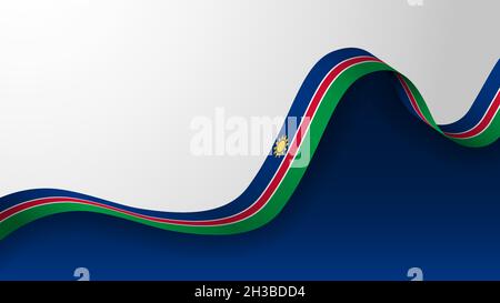 EPS10 Vector Patriotic Background with Namibia flag colors. An element of impact for the use you want to make of it. Stock Vector