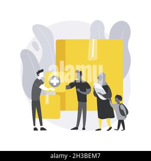 Aid to disadvantaged groups abstract concept vector illustration. Stock Vector