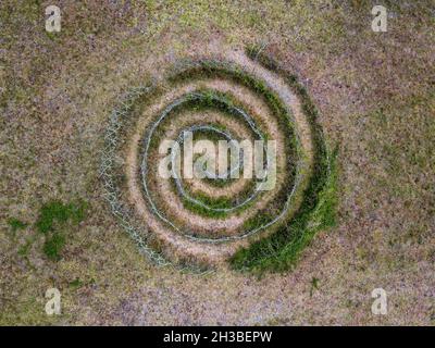 Drone poiny of view. Aerial view of abstract photography. Landscape with beautiful textures in the background. Sao Miguel island Azores, Portugal. Col Stock Photo