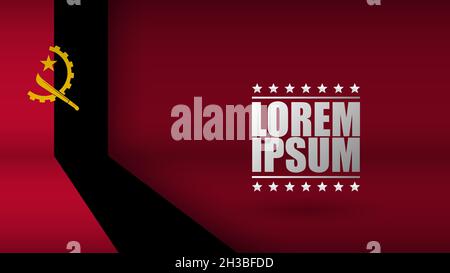 EPS10 Vector Patriotic Background with Angola flag colors. An element of impact for the use you want to make of it. Stock Vector