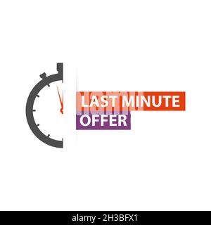 Last minute offer icon sale stopwatch timer Stock Vector