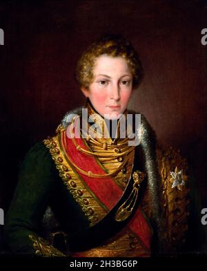 Portrait of King Dom Ferdinand II (Fernando II) of Portugal  (1816-1885), anonymous, oil on canvas, 19th C Stock Photo