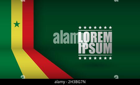 EPS10 Vector Patriotic Background with Senegal flag colors. An element of impact for the use you want to make of it. Stock Vector