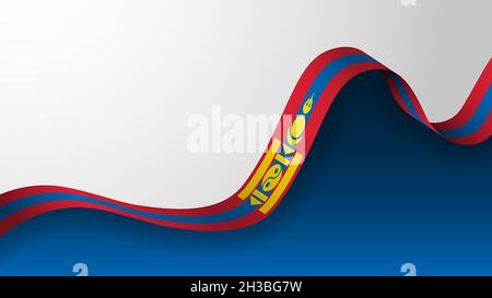 EPS10 Vector Patriotic Background with Mongolia flag colors. An element of impact for the use you want to make of it. Stock Vector