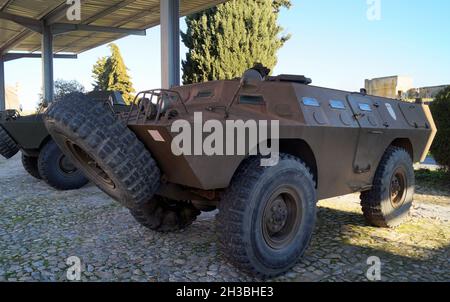 Bravia Chaimite armored vehicle on the exposition in the Military Museum of Elvas, Portugal Stock Photo