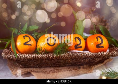 New Year 2022 is Coming Concep Stock Photo
