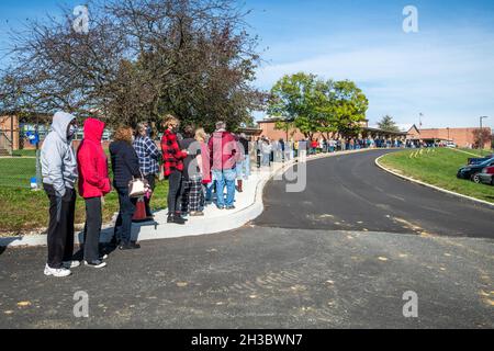 Election day 2020 at polling places in Maryland Stock Photo