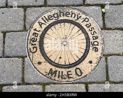 Great Allegheny Passage ( GAP ) bike trail Stock Photo