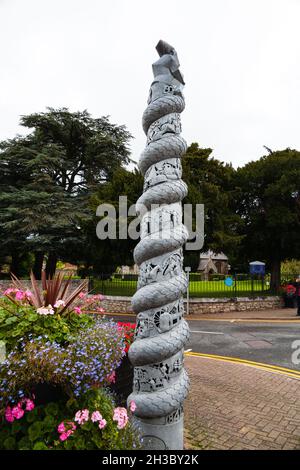 monument to Sir Henry Morton StanleyDenbighshire, Wales. Stock Photo