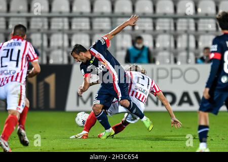 Vicenza, Italy. 27th Oct, 2021. foul of Longo Samuele during LR Vicenza vs AC Monza, Italian Football Championship League BKT in Vicenza, Italy, October 27 2021 Credit: Independent Photo Agency/Alamy Live News Stock Photo