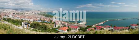 Panoramic view of Samsun city from the top. Summer day in Samsun, Turkey Stock Photo