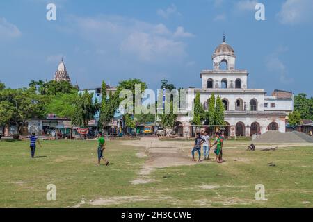 PUTHIA, BANGLADESH - NOVEMBER 10, 2016: View of Dol Mandir temple in Puthia village, Bangladesh Stock Photo