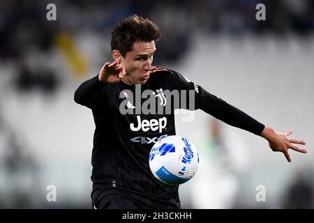 Federico Chiesa of Juventus Fc controls the ball during the Serie A match  between Juventus Fc and Acf Fiorentina Stock Photo - Alamy