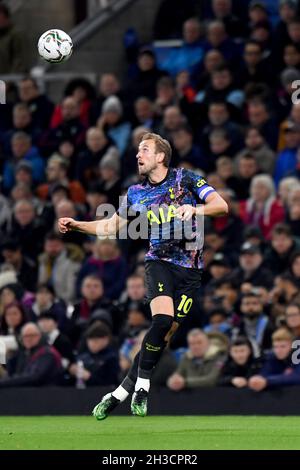 Tottenham Hotspur's Harry Kane during the The EFL Cup match, currently known as the Carabao Cup, between Burnley and Tottenham Hotspur at Turf Moor, Burnley, UK. Picture date: Thursday October 28, 2021. Photo credit should read: Anthony Devlin