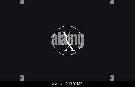 LETTERS YX LOGO DESIGN WITH NEGATIVE SPACE EFFECT FOR ILLUSTRATION USE Stock Vector