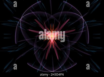 Imaginatory lush fractal texture generated image abstract space background