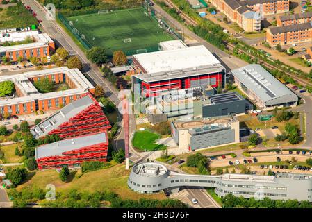 Aerial image of the Nottingham University Jubilee Campus, Nottinghamshire England UK Stock Photo