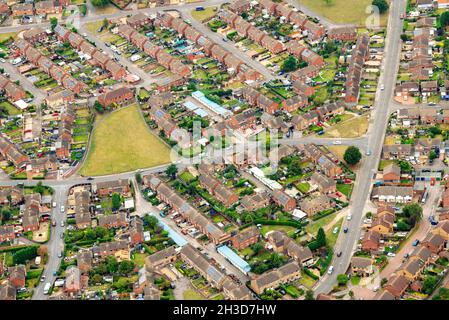 Aerial image of Calverton, Nottinghamshire England UK Stock Photo - Alamy