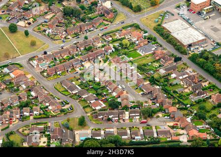 Aerial image of Calverton, Nottinghamshire England UK Stock Photo - Alamy