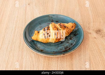 Butter Chocolate Chip Breakfast Croissant Stock Photo