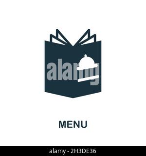 Menu icon. Monochrome sign from restaurant collection. Creative Menu icon illustration for web design, infographics and more Stock Vector