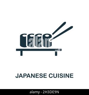 Japanese Cuisine icon. Monochrome sign from restaurant collection. Creative Japanese Cuisine icon illustration for web design, infographics and more Stock Vector