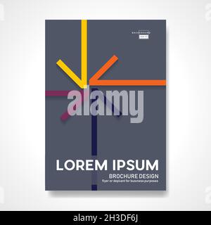 Arrows converging to form an asterisk. Convergence and meeting concept. Retro vector background and illustration. Abstract design template for brochur Stock Vector
