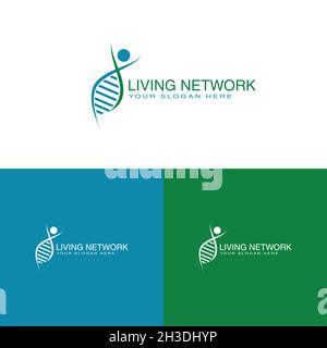 Logo template for pharmaceutical and biomedical companies as well as national health agencies Stock Vector