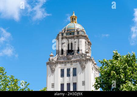 Tower at Beverly Hills Civic Center, Los Angeles, California, USA Stock Photo