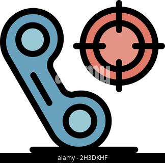 Targeted calls icon. Outline targeted calls vector icon color flat isolated Stock Vector