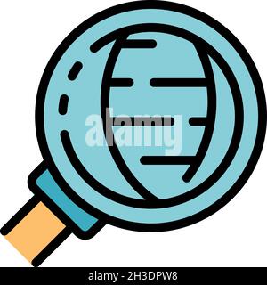 Genetic research icon. Outline genetic research vector icon color flat isolated Stock Vector