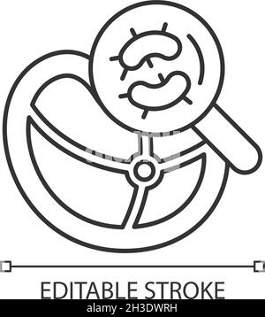 Pathogen testing linear icon Stock Vector