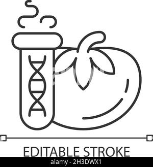 GMO testing linear icon Stock Vector