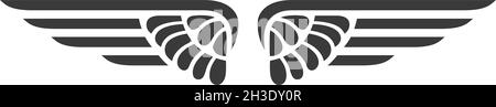 Army Eagle wings emblem graphics vector illustration Stock Vector